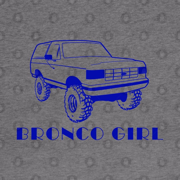 Bronco Girl 1987-1991 Dark Blue Print by The OBS Apparel